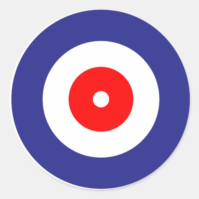 Pegatina Redonda Curling (Anverso)