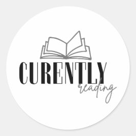 Pegatina Redonda Currently reading