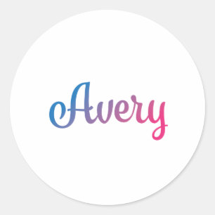Pegatina Redonda Cursive elegante de Avery