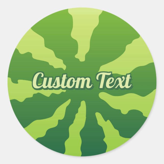 Pegatina Redonda Curva de sandía (Anverso)