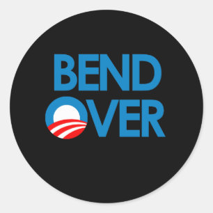 Pegatina Redonda Curva encima para Obama