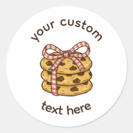 Pegatina Redonda Custom Bakery Label Sticker | Cottage Bow Bake