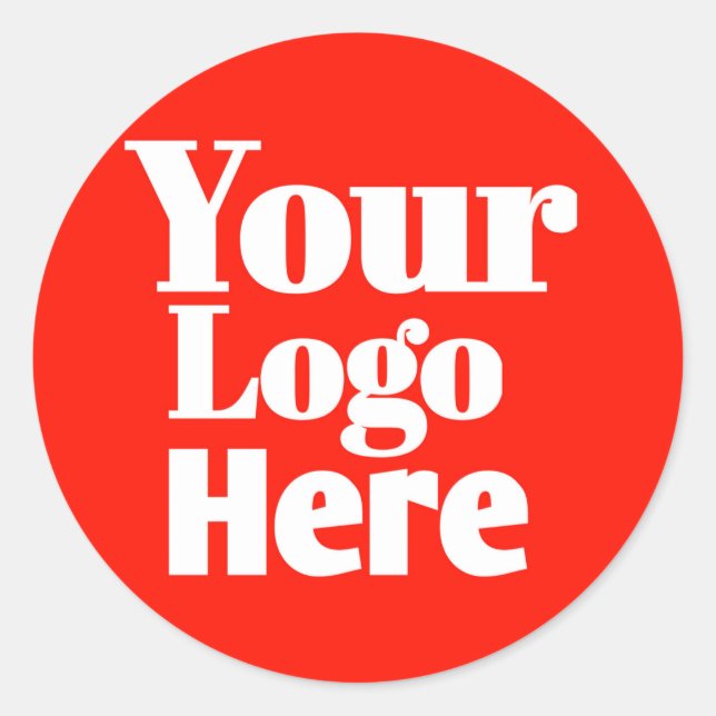 Pegatina Redonda Custom Business Stickers | Personalized (Anverso)