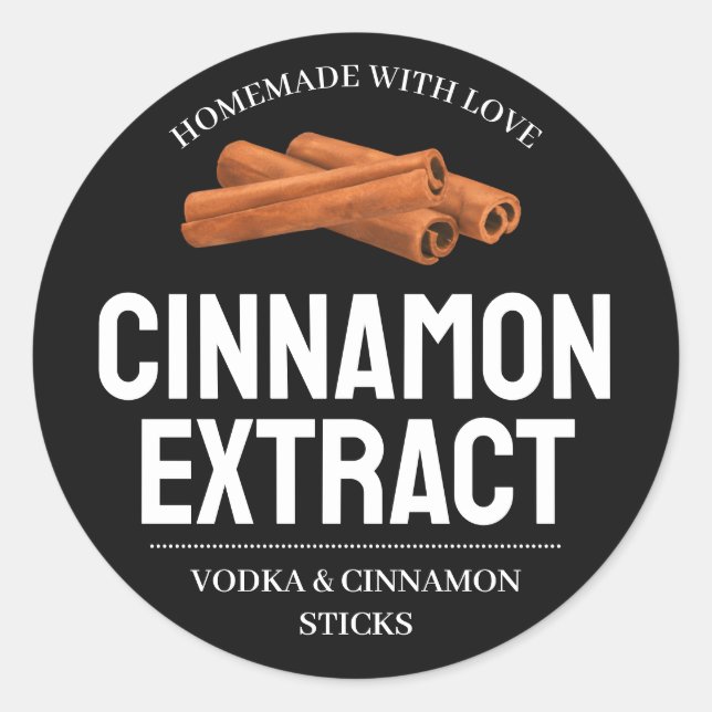Pegatina Redonda Custom Cinnamon Extract label VE011_01sqv2 (Anverso)