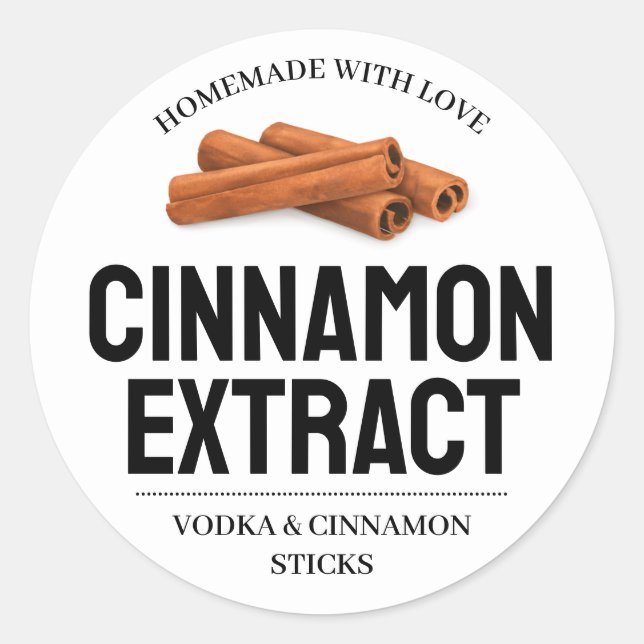 Pegatina Redonda Custom Cinnamon Extract label VE011_01sqv2 (Anverso)