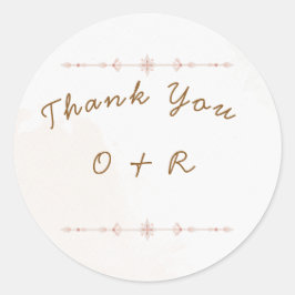 Pegatina Redonda Custom Floral Wedding Round Stickers