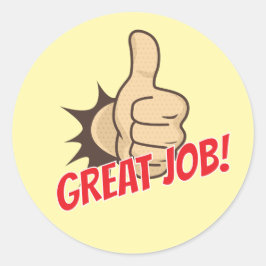 Pegatina Redonda Custom “Great Job!” Teacher Reward Stickers