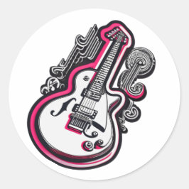 Pegatina Redonda Custom Guitar Stickers