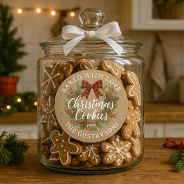 Pegatina Redonda Custom Homemade Christmas Cookies Label Sheet