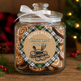 Pegatina Redonda Custom Homemade Christmas Cookies Label Sheet