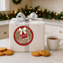 Pegatina Redonda Custom Homemade Christmas Cookies Label Sheet