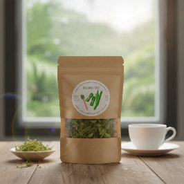 Pegatina Redonda Custom Homemade Pandan Tea Round Label Sticker