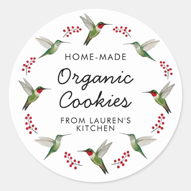Pegatina Redonda Custom Hummingbird   (Anverso)