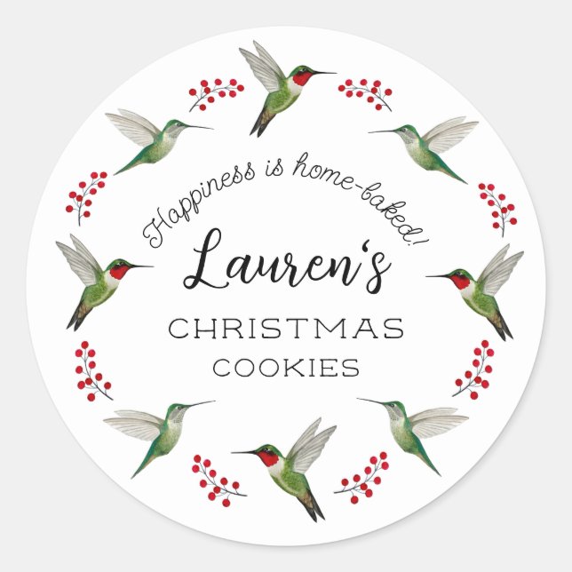Pegatina Redonda Custom Hummingbird   (Anverso)