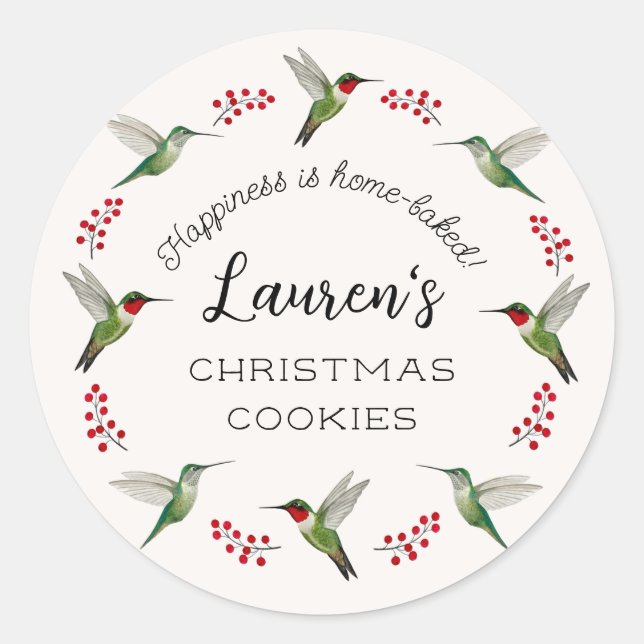 Pegatina Redonda Custom Hummingbird   (Anverso)