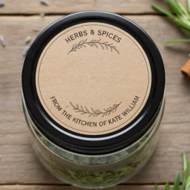 Pegatina Redonda Custom Jar / Spice Blank Sticker Label
