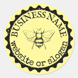 Pegatina Redonda Custom Logo Bumblebee Farmhouse Stickers