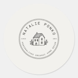 Pegatina Redonda Custom logo sticker