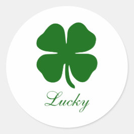 Pegatina Redonda Custom Lucky Clover