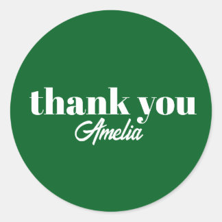 Pegatina Redonda Custom Name Thank You Stickers
