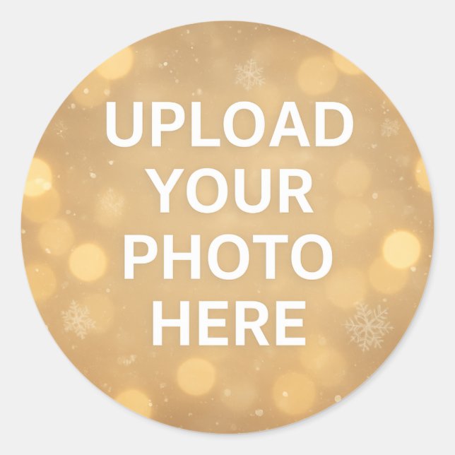 Pegatina Redonda Custom Photo (Anverso)