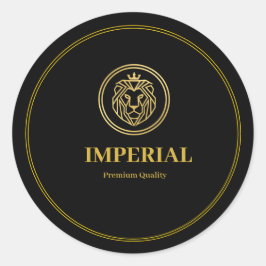 Pegatina Redonda Custom Premium Round Business Logo Sticker