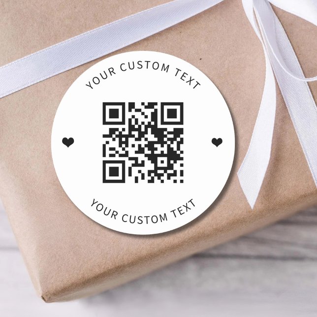 Pegatina Redonda Custom QR Code Small Business Product Packaging (Subido por el creador)