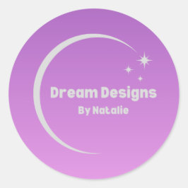 Pegatina Redonda Custom Round Logo Sticker