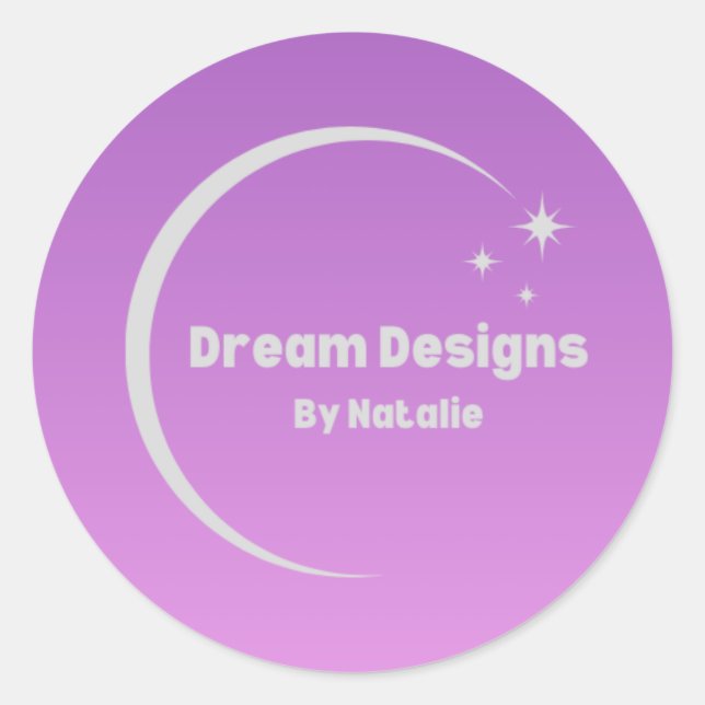 Pegatina Redonda Custom Round Logo Sticker (Anverso)