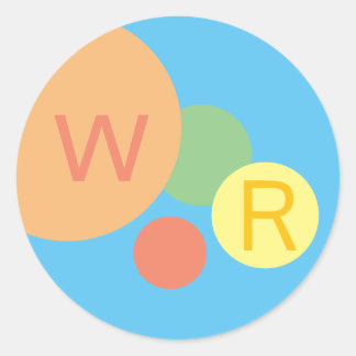 Pegatina Redonda custom Sticker pastel rainbow confetti circles fun