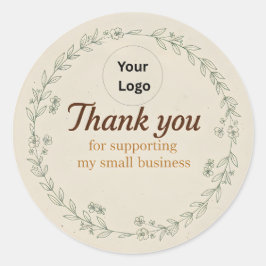 Pegatina Redonda Custom Thank You Business Sticker –Packaging Label