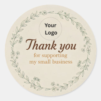 Pegatina Redonda Custom Thank You Business Sticker –Packaging Label