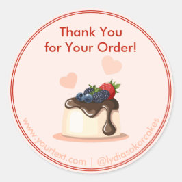 Pegatina Redonda Custom “Thank You for Your Order” Bakery Stickers