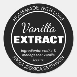 Pegatina Redonda Customizable Homemade Items Label