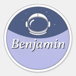 Pegatina Redonda Customizable Round Kids Name Sticker