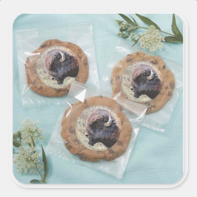 Pegatina Redonda Customizable Text Buffalo Chip Cookie Sticker (Subido por el creador)