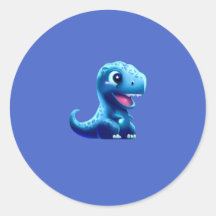 Cuta de dinosaurios azules