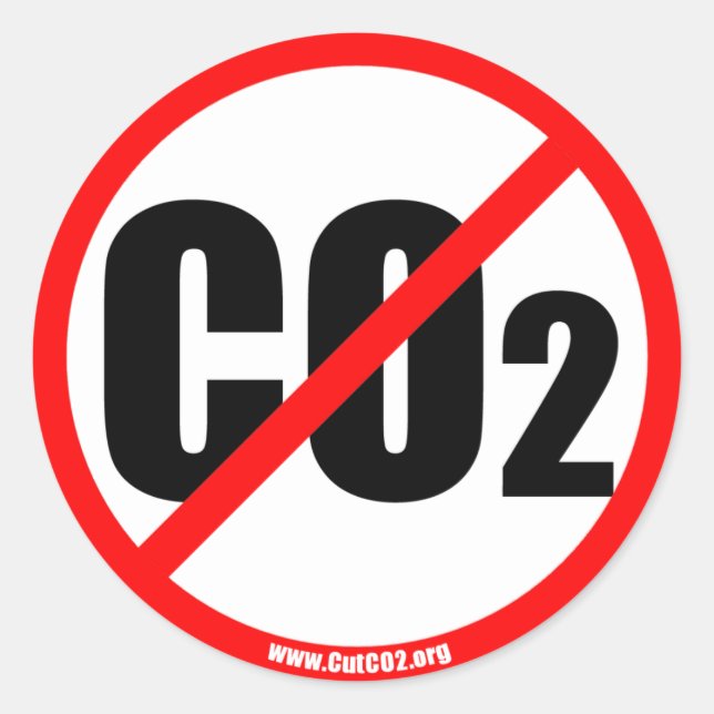 Pegatina Redonda CutCO2.org - Propoganda orgánica al 100% (Anverso)