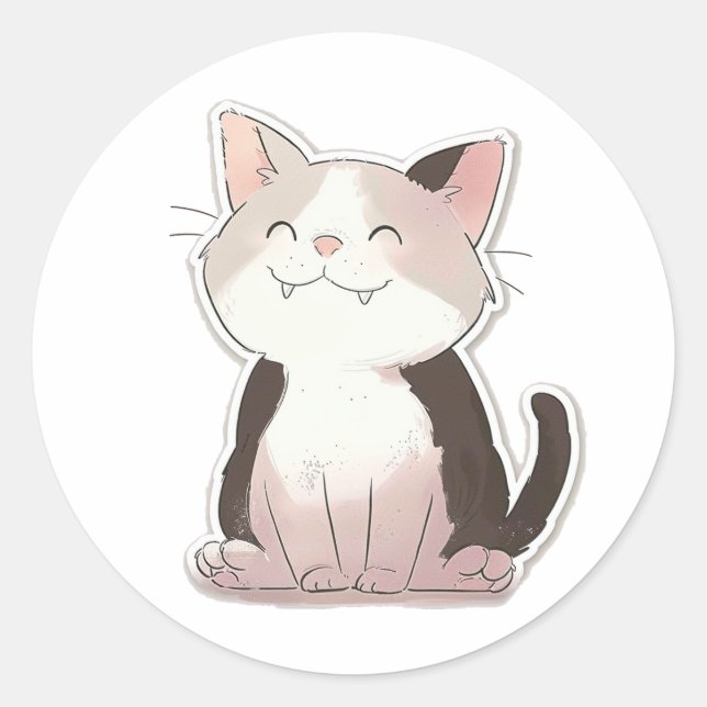 Pegatina Redonda Cute