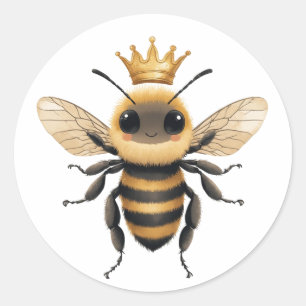 Pegatina Redonda Cute Abeja Mielera Para Apicultores y Amantes de l