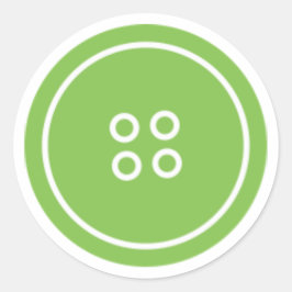 Pegatina Redonda Cute as a Button (verde)