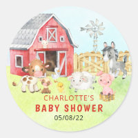Cute Barnyard Friends Baby Shower