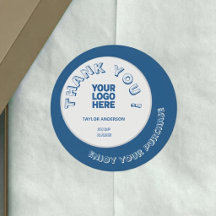 Cute Blue Blue Business Gracias Sticker
