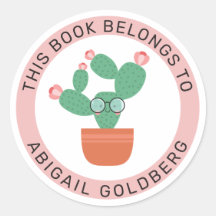 Cute Bookish Cactus Este Libro Pertenece A
