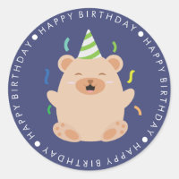 Cute Brown Bear Happy Birday