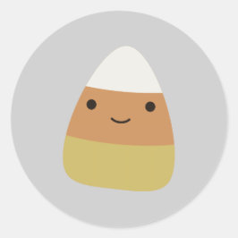 Pegatina Redonda Cute Candy Corn