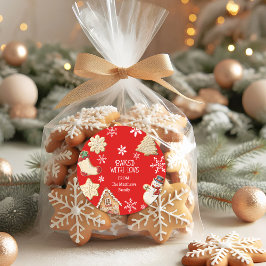 Pegatina Redonda Cute Christmas Cookie Sweet Treats Gift Stickers