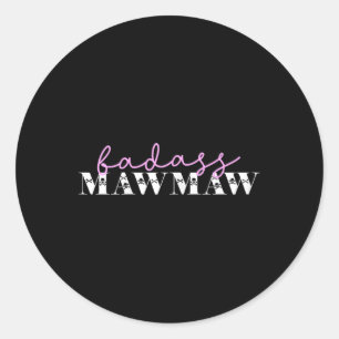 Pegatina Redonda Cute D Mawmaw Funny Skulls Maw-maw