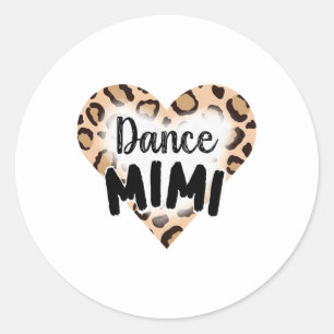 Pegatina Redonda Cute Dance Mimi para el Día de la Madre Patte del
