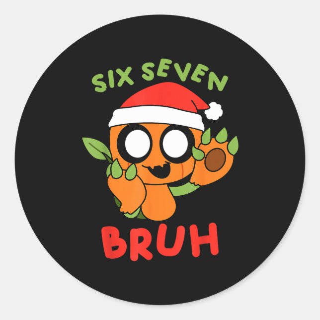 Pegatina Redonda Cute Dandy's Christmas Gamer World Soky Gourdy Kid (Anverso)